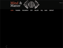 Tablet Screenshot of mindandmatterfitness.com